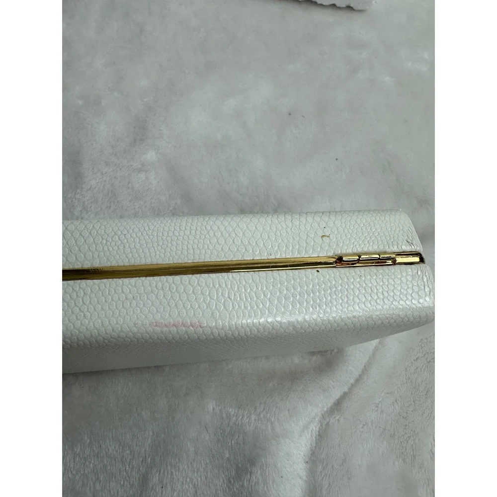 Unbranded Evening Bag Women White Good Faux Snakeskin Rhinestone Clasp Clutch